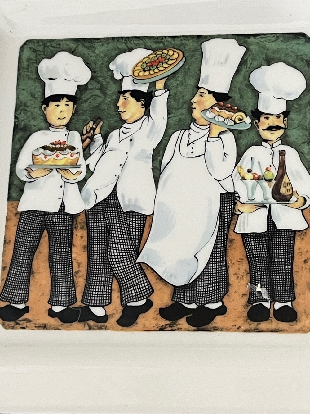 Pietro Brunelli VTG 4 Chefs Holding Desserts 10 in Platter Made in Italy - Picture 4 of 7
